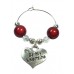 Be My Valentine - Valentine's Day Wine Glass Charm With Gift Card